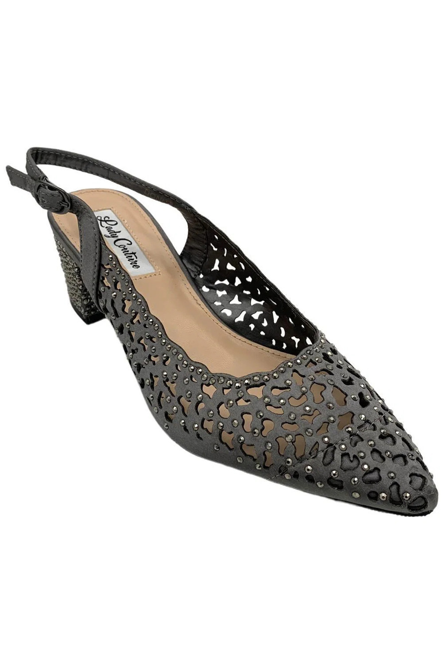 Lady Couture of NY Women's Donna Heels Pewter - Medium